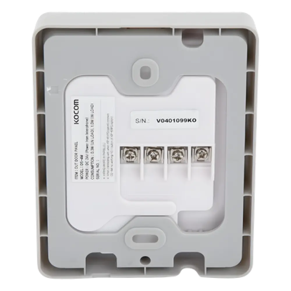 Frente de Calle para Interfón / Plástico / 4 Hilos con Polaridad / Montaje Superficie / DC 24V (1.2A)