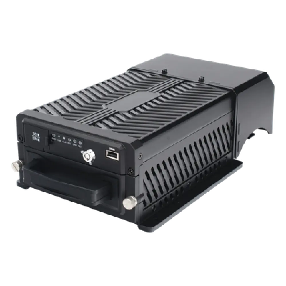 DVR Móvil / 8 Canales / 4 AHD 2 Megapixel + 4 IP / H.265 / HDD y SSD M.2 / 4G / WiFi / GPS / -40 a 70°C (-40 a 158°F)