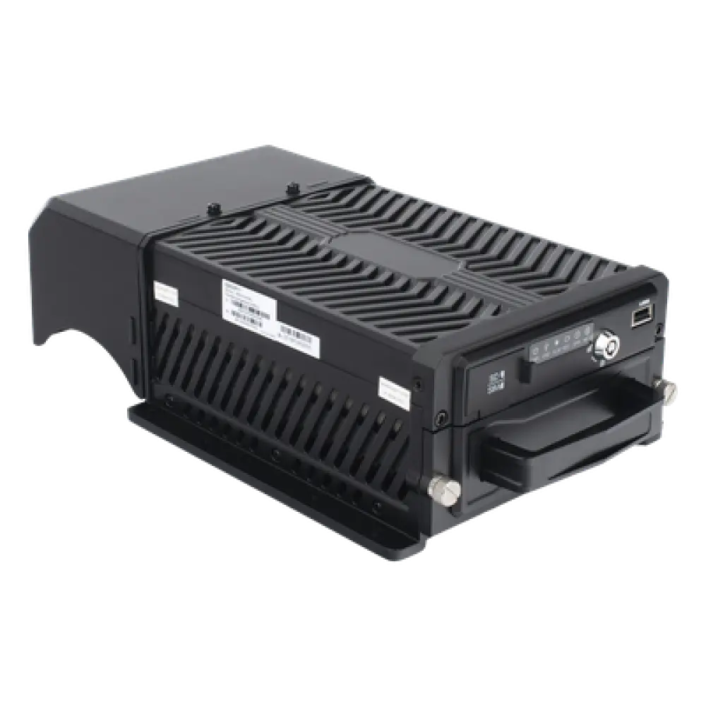 DVR Móvil / 8 Canales / 4 AHD 2 Megapixel + 4 IP / H.265 / HDD y SSD M.2 / 4G / WiFi / GPS / -40 a 70°C (-40 a 158°F)