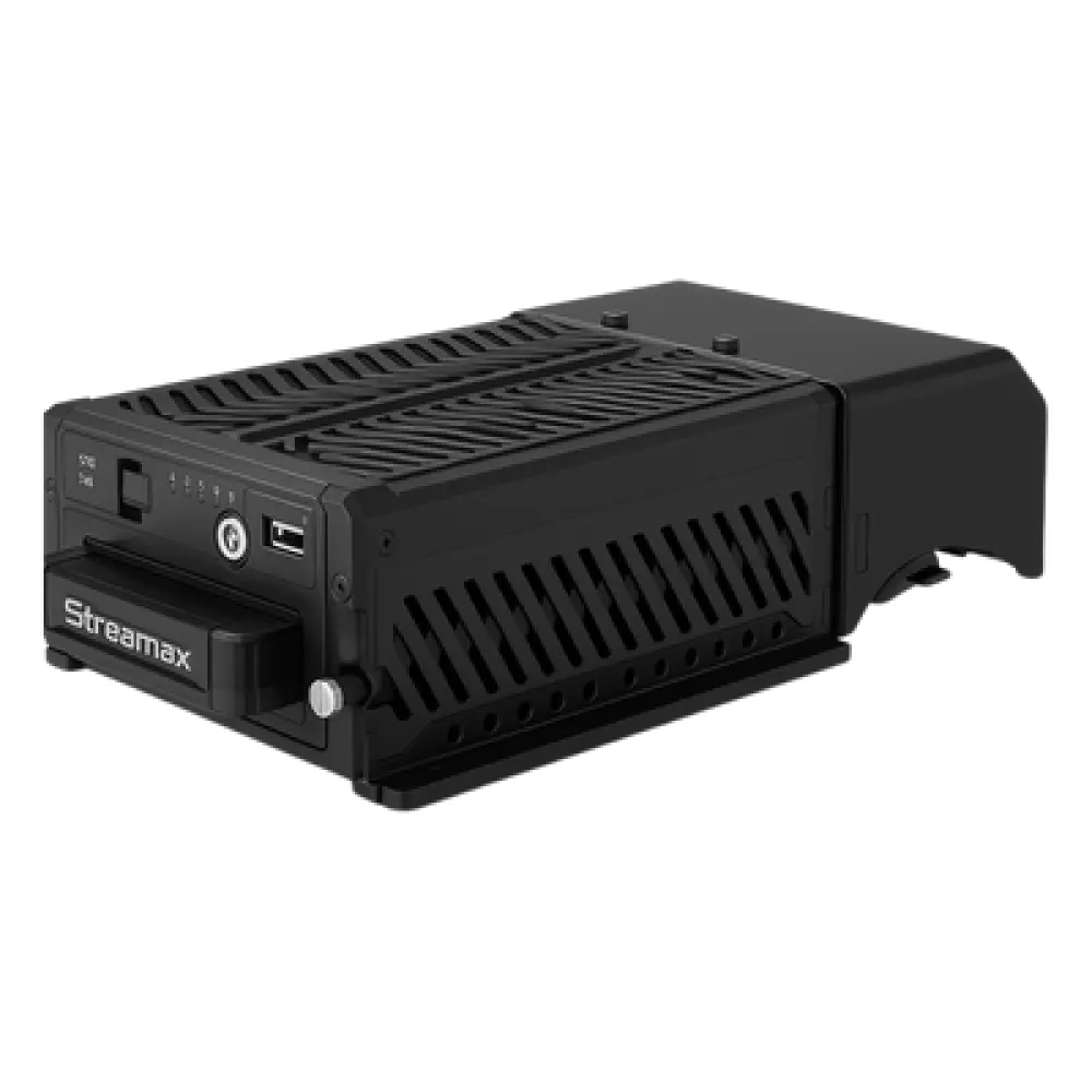 DVR Móvil / 8 Canales / 4 AHD 2 Megapixel + 4 IP / H.265 / HDD y SSD M.2 / 4G / WiFi / GPS / -40 a 70°C (-40 a 158°F)