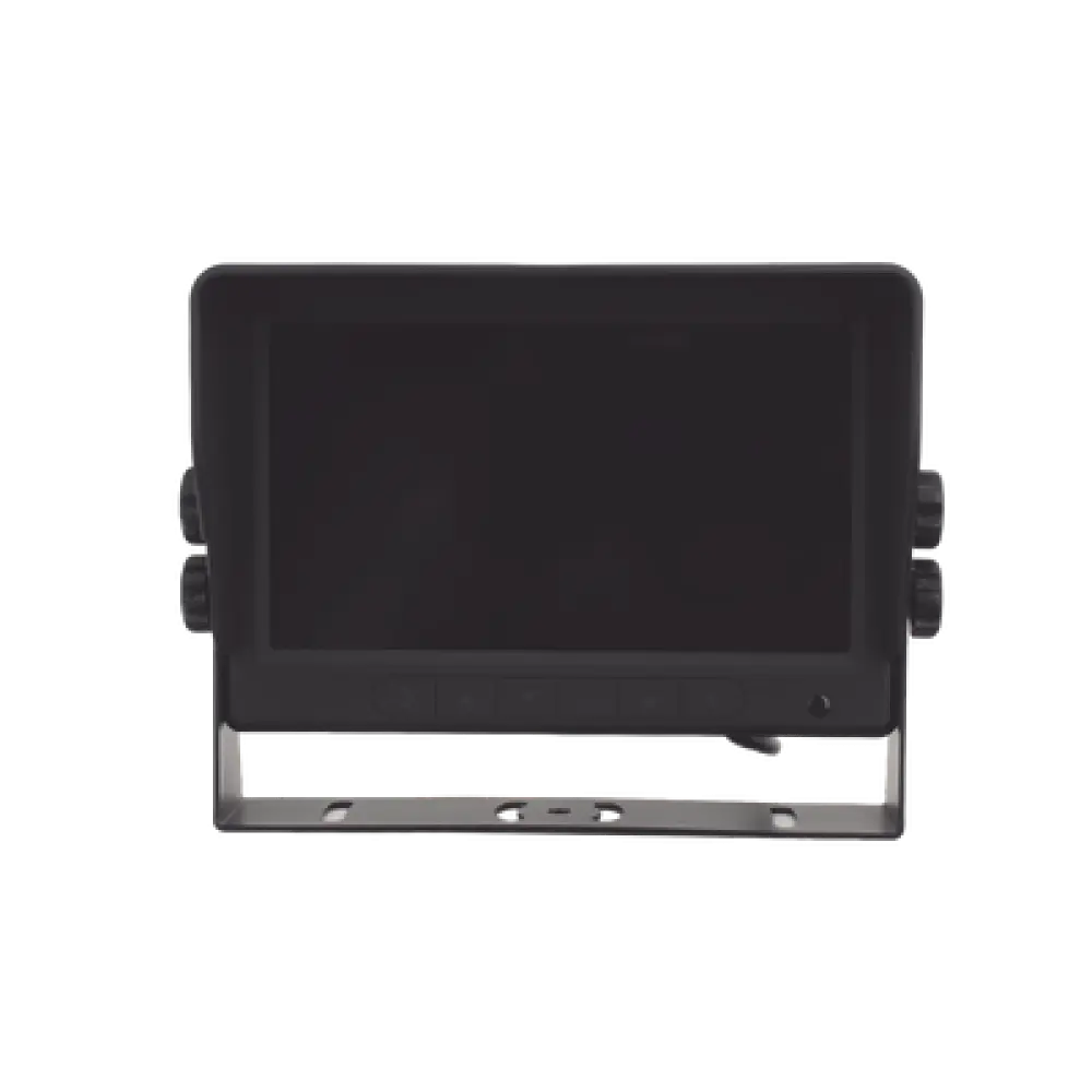 Sistema de Cámara de Reversa / Detección IA de Peatones / HD 720p / Monitor Táctil / Expandible a 2 Cámaras / 18 LEDs Infrarrojos