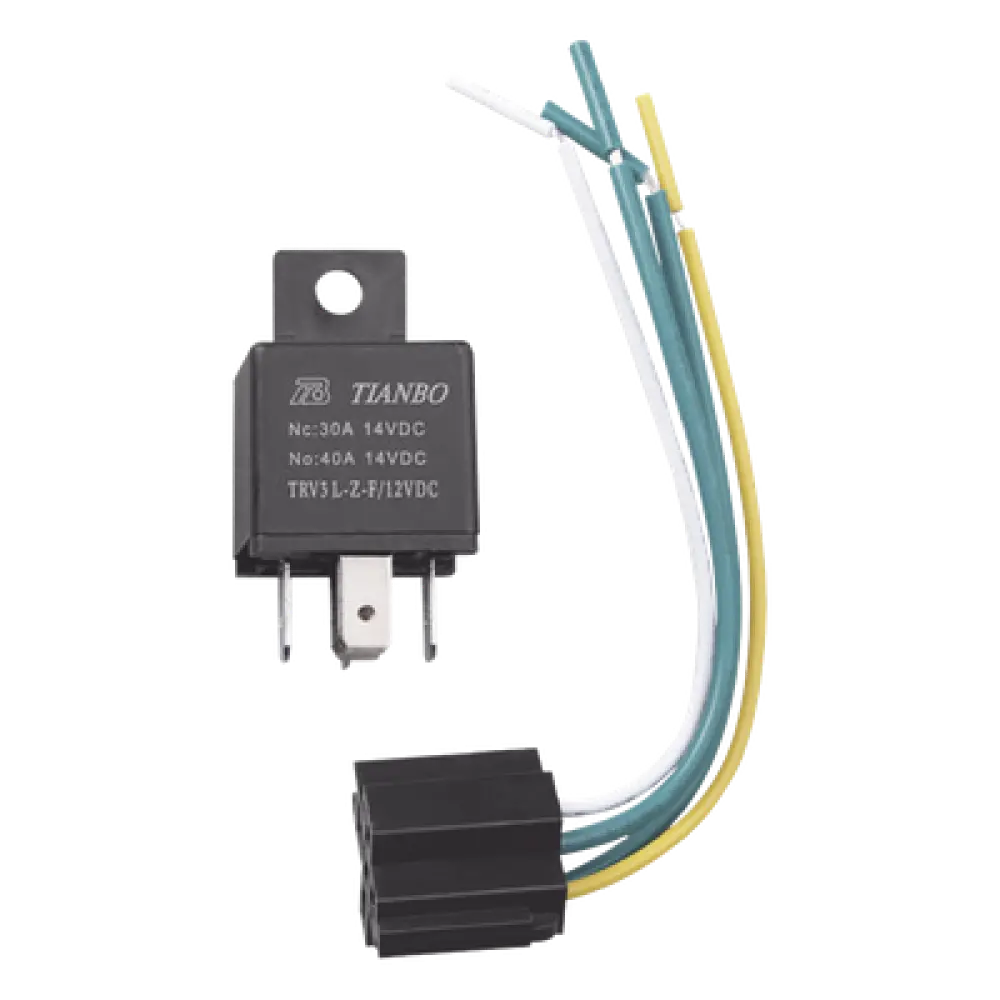 Relevador Automotriz / 5 Pines / 24 VDC / con Porta Relevador