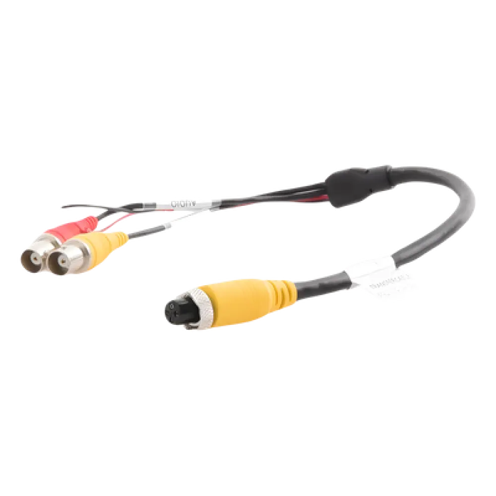 Cable Adaptador para MDVR / Conector Aviación 4 Pines a BNC / Video, Audio y Alimentación / 40 cm (15.7 in)