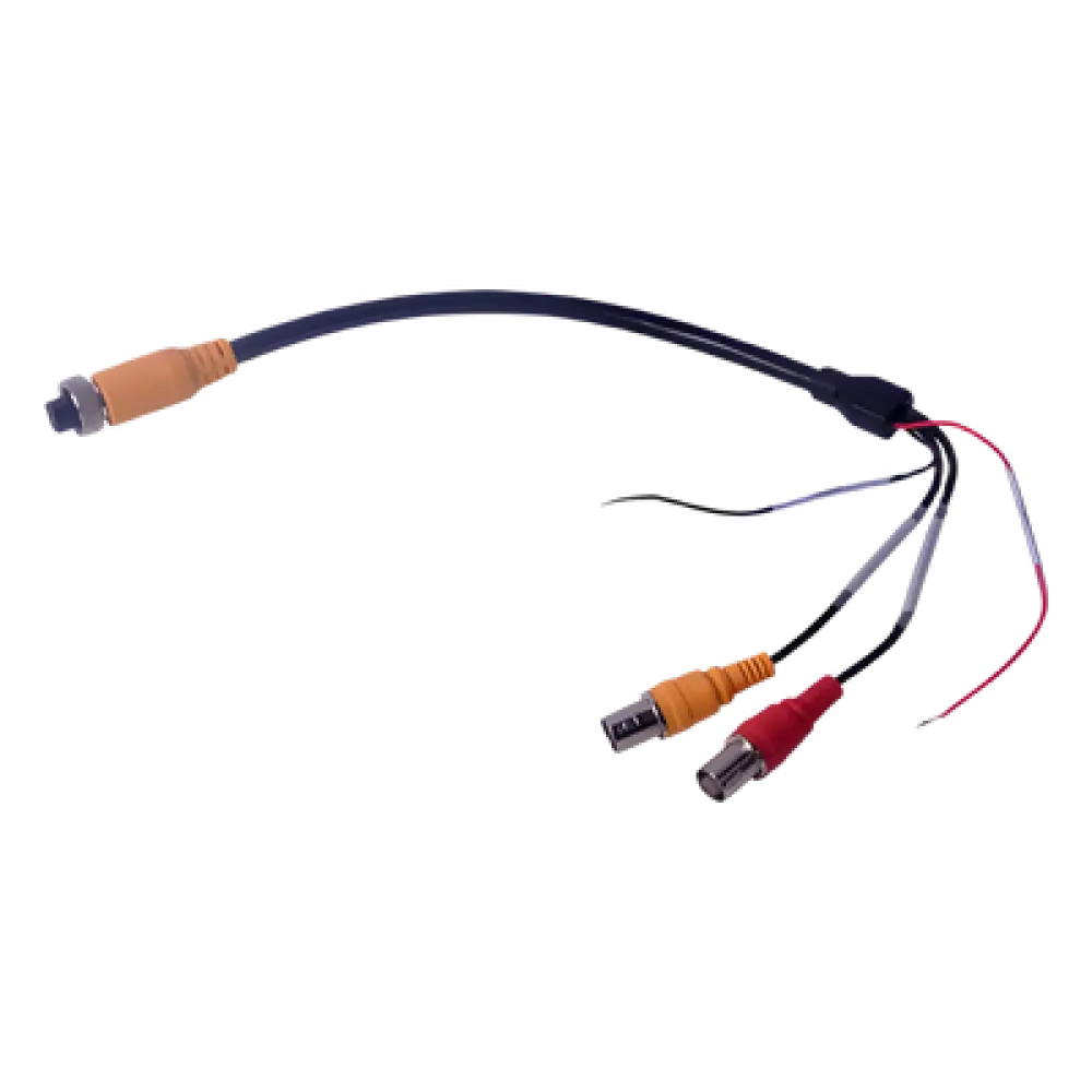 Cable Adaptador para MDVR / Conector Aviación 4 Pines a BNC / Video, Audio y Alimentación / 40 cm (15.7 in)