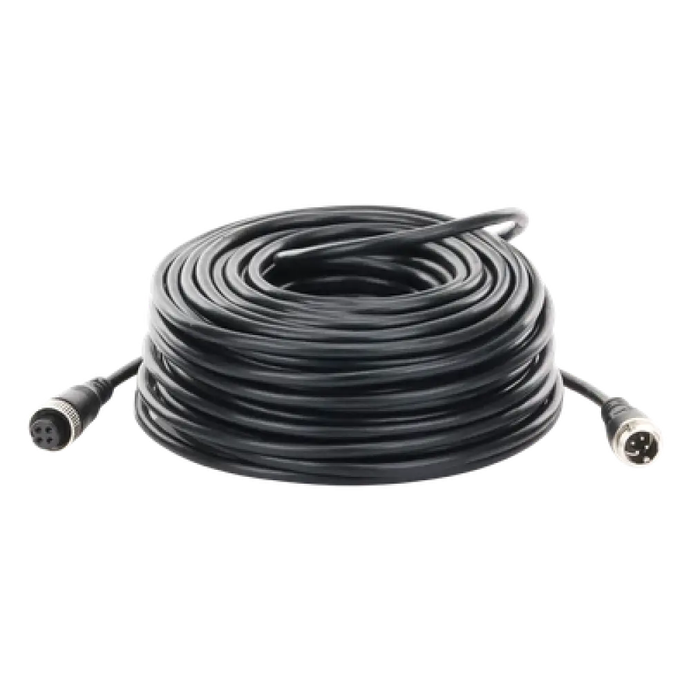 Cable de Extensión para Cámara de Vehículo Industrial / 20 m (65 ft) / 4 Pines / Conexión Roscada / HD en Baja Luz