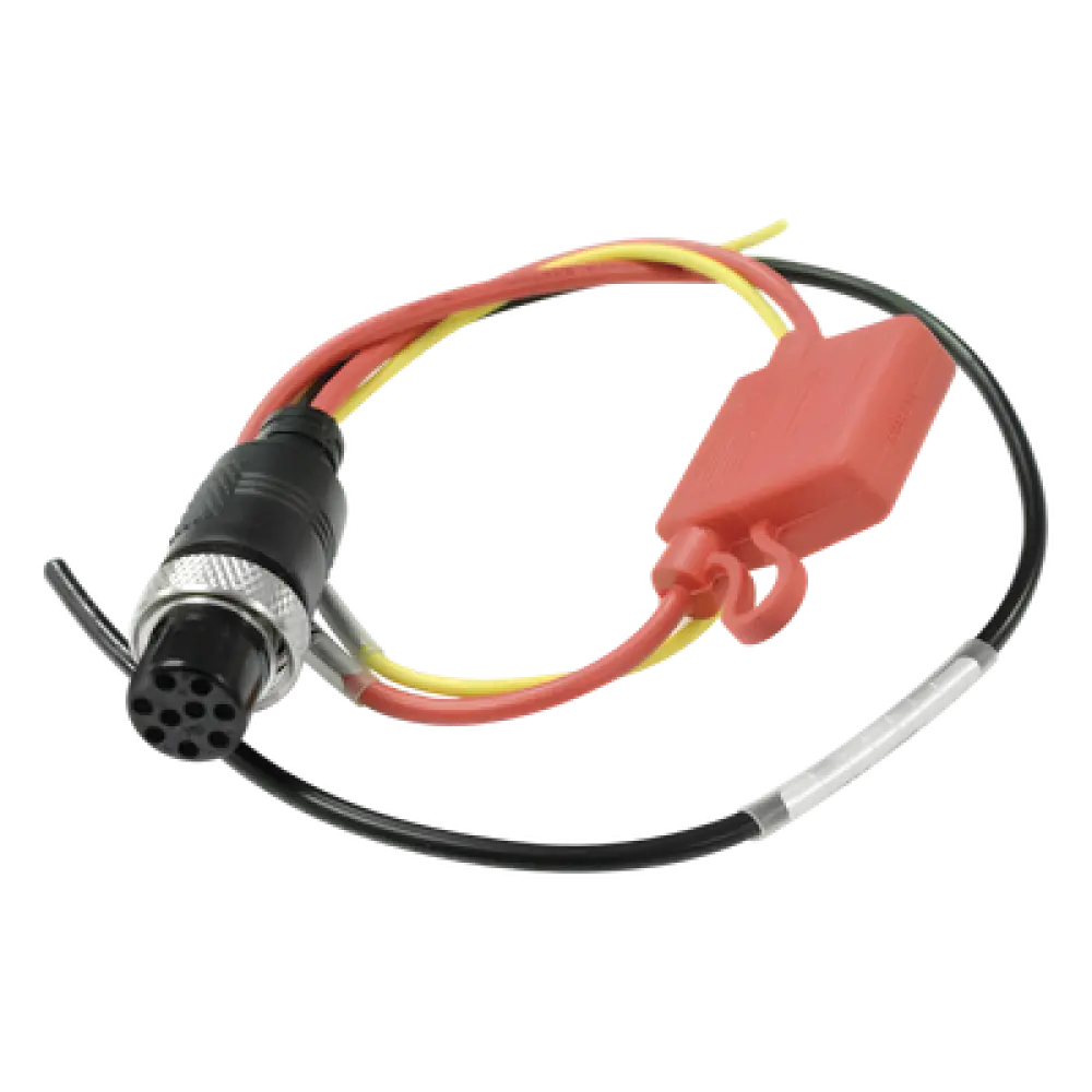 Cable de Alimentación para DVR Móvil / Entrada 12-24V DC / Conector Aviación YL16-9 Macho / Longitud 1.5 m (4.9 ft) / Doble Aislamiento / Resistente a Vibraciones