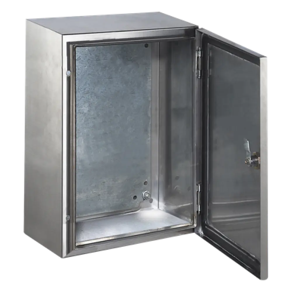 Gabinete de Acero Inoxidable IP66 / IK10 / 200x300x150 mm / 30 kg / Placa Galvanizada 1.5 mm / 7.87x11.81x5.91 in