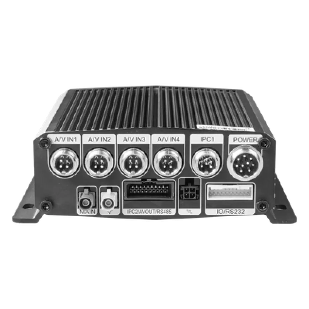 DVR Móvil / 4 Canales AHD + 2 Canales IP / H.265 / Chip IA Embebido / 4G + GPS / Almacenamiento Micro SD 1 TB + SSD M.2 2 TB