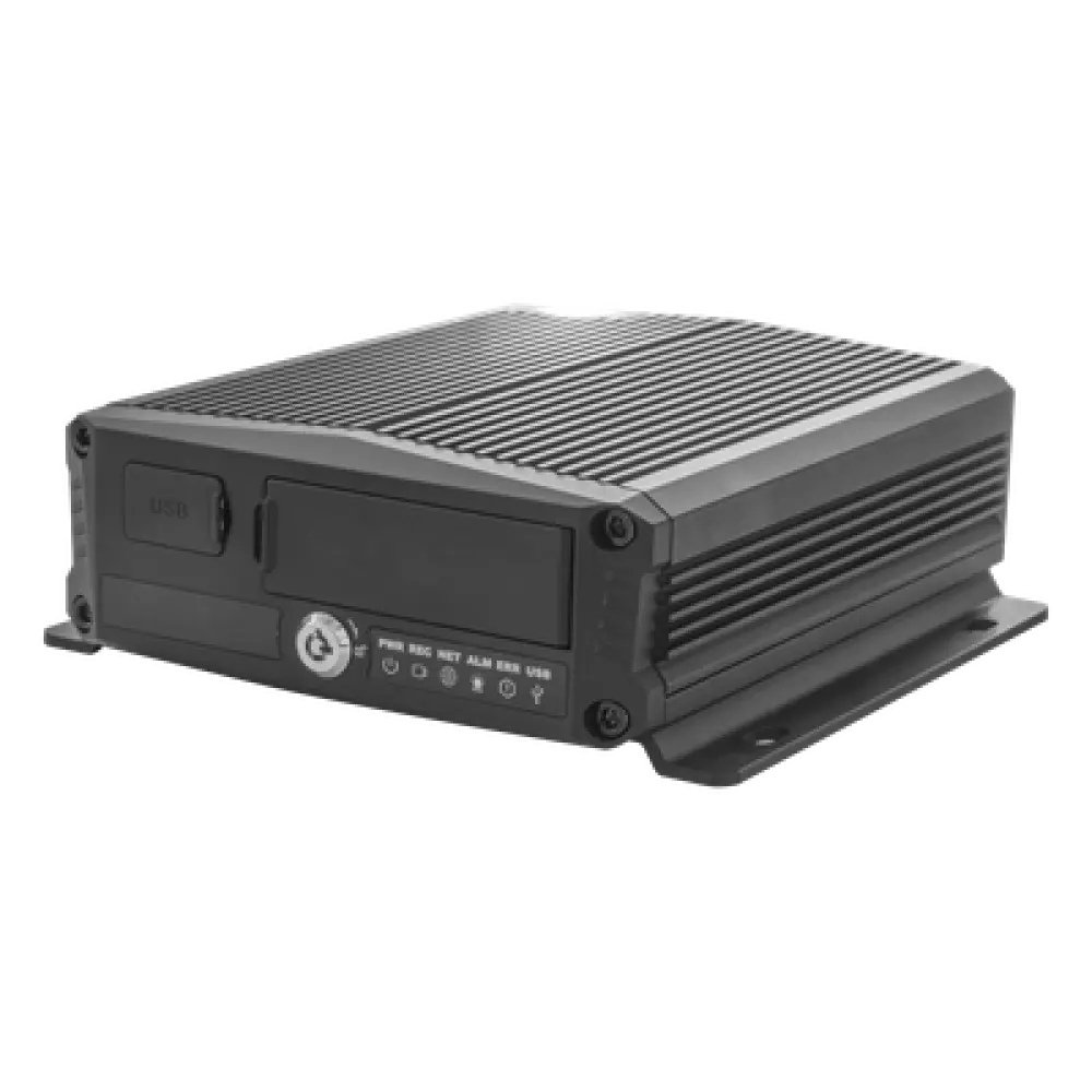 DVR Móvil / 4 Canales AHD + 2 Canales IP / H.265 / Chip IA Embebido / 4G + GPS / Almacenamiento Micro SD 1 TB + SSD M.2 2 TB