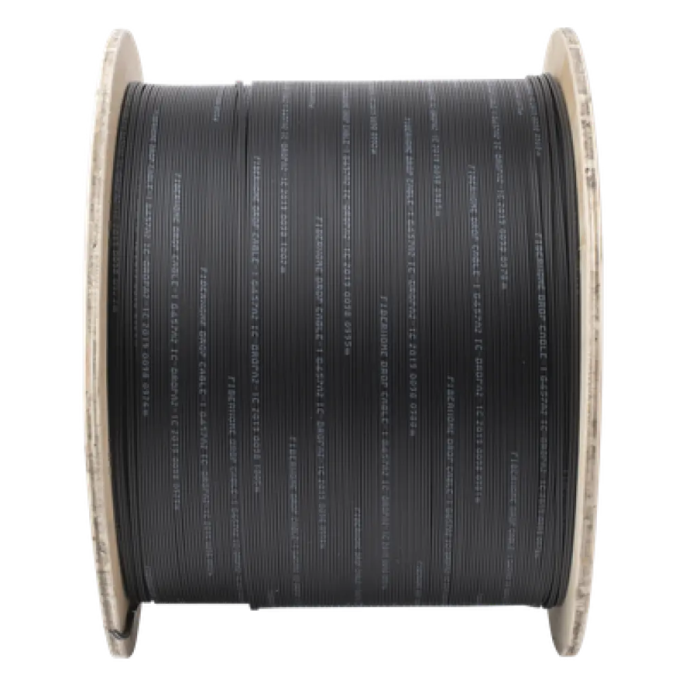 Cable Drop / Fibra Óptica G.657A2 / 1 Hilo Unifibra / LSZH / 1 km / 2.0x3.0 mm / -20°C a +60°C