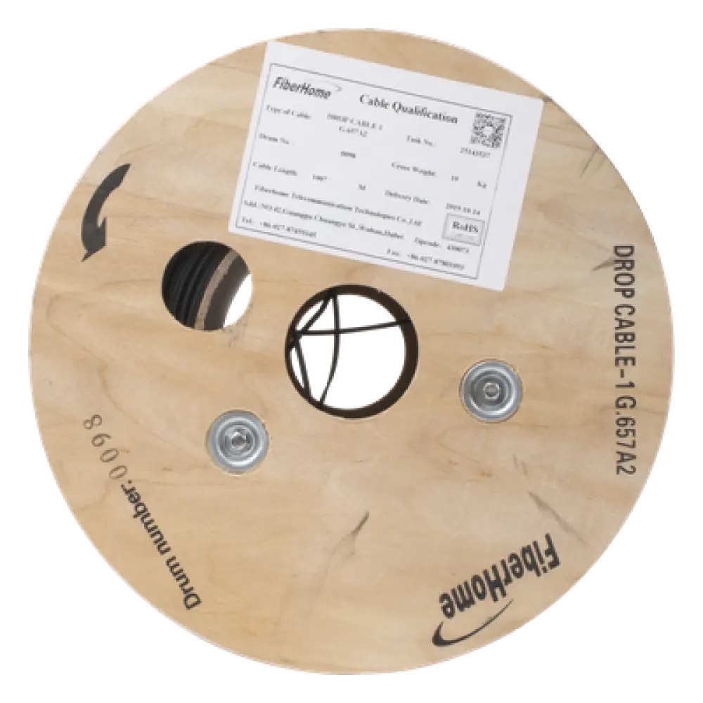 Cable Drop / Fibra Óptica G.657A2 / 1 Hilo Unifibra / LSZH / 1 km / 2.0x3.0 mm / -20°C a +60°C