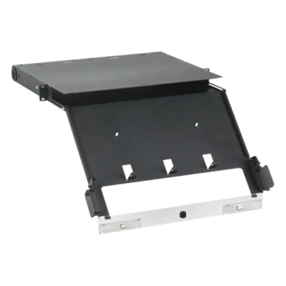 Panel de Distribución de Fibra Óptica / Montaje Rack 19" / 1UR / Hasta 96 Fibras / Bandeja Deslizable e Inclinable / 4 Placas FAP o FMP