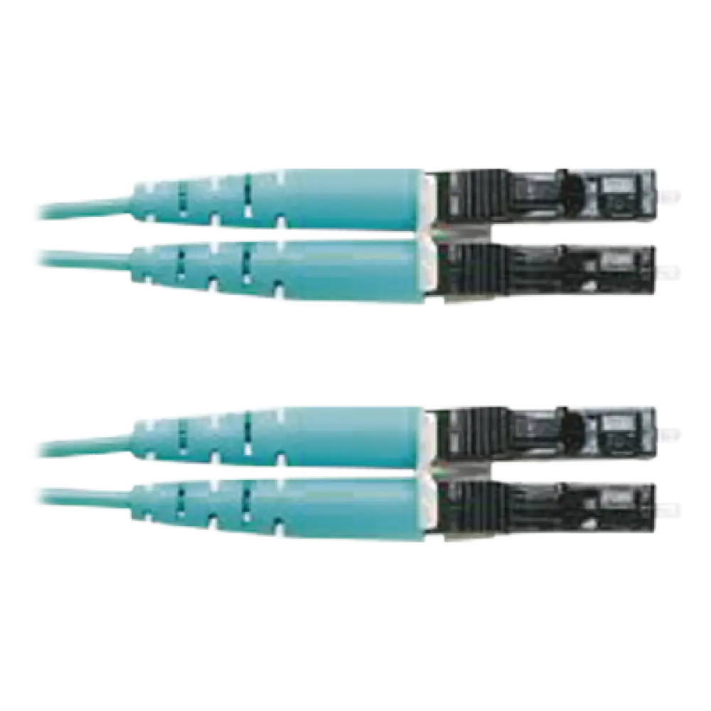 Jumper de Fibra Óptica / Multimodo OM3 50/125 / LC-LC Dúplex / OFNR Riser / Aqua / 3 m (9.84 ft)