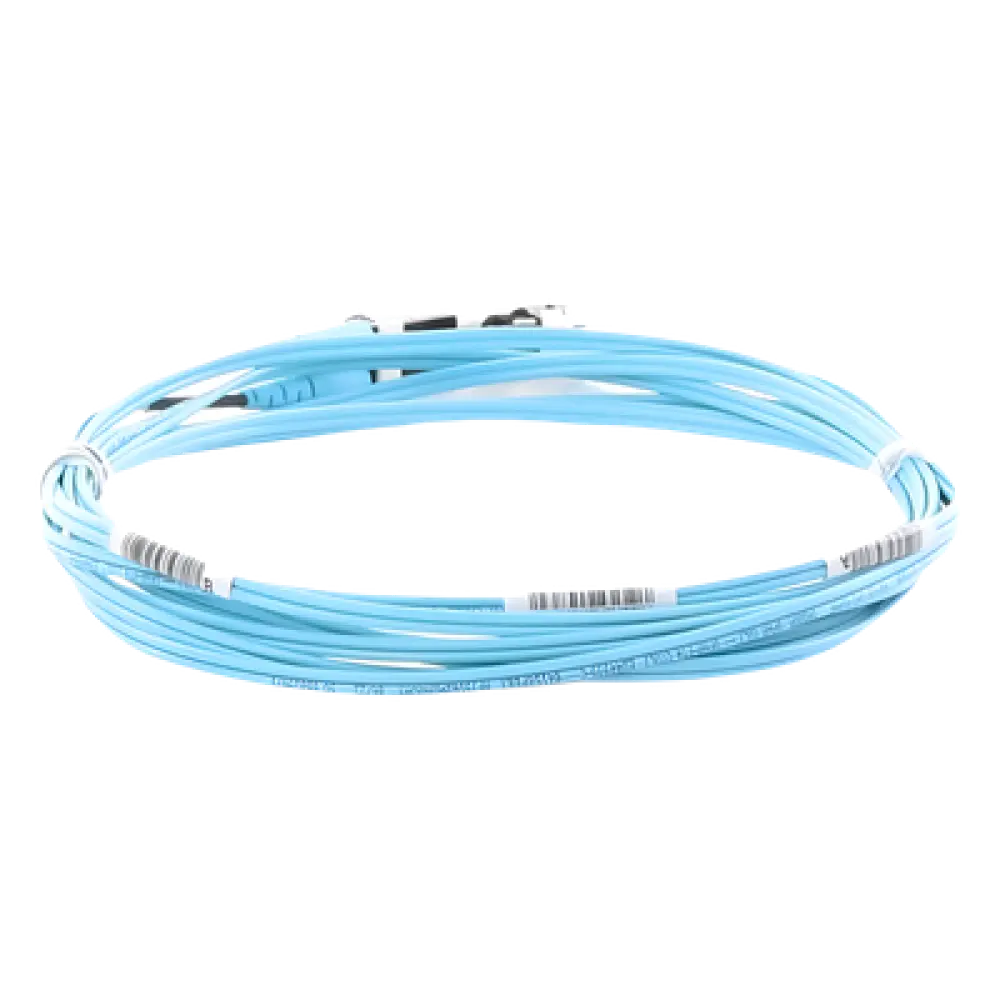 Jumper de Fibra Óptica / Multimodo OM3 50/125 / LC-LC Dúplex / OFNR Riser / Aqua / 3 m (9.84 ft)