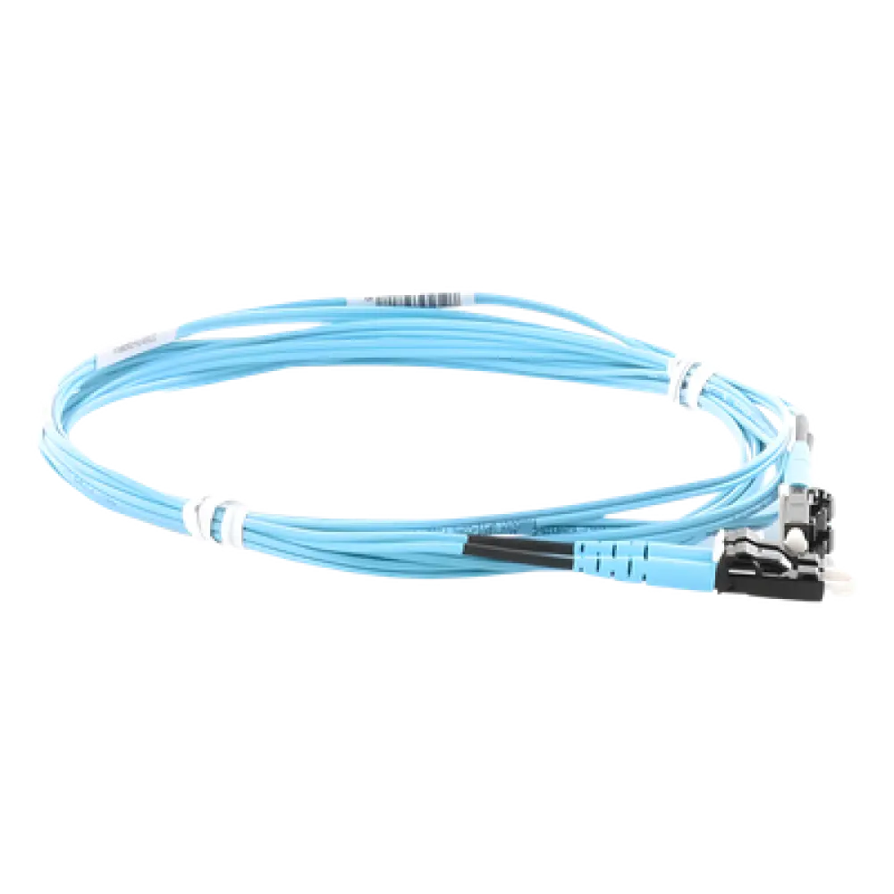 Jumper de Fibra Óptica / Multimodo OM3 50/125 / LC-LC Dúplex / OFNR Riser / Aqua / 3 m (9.84 ft)