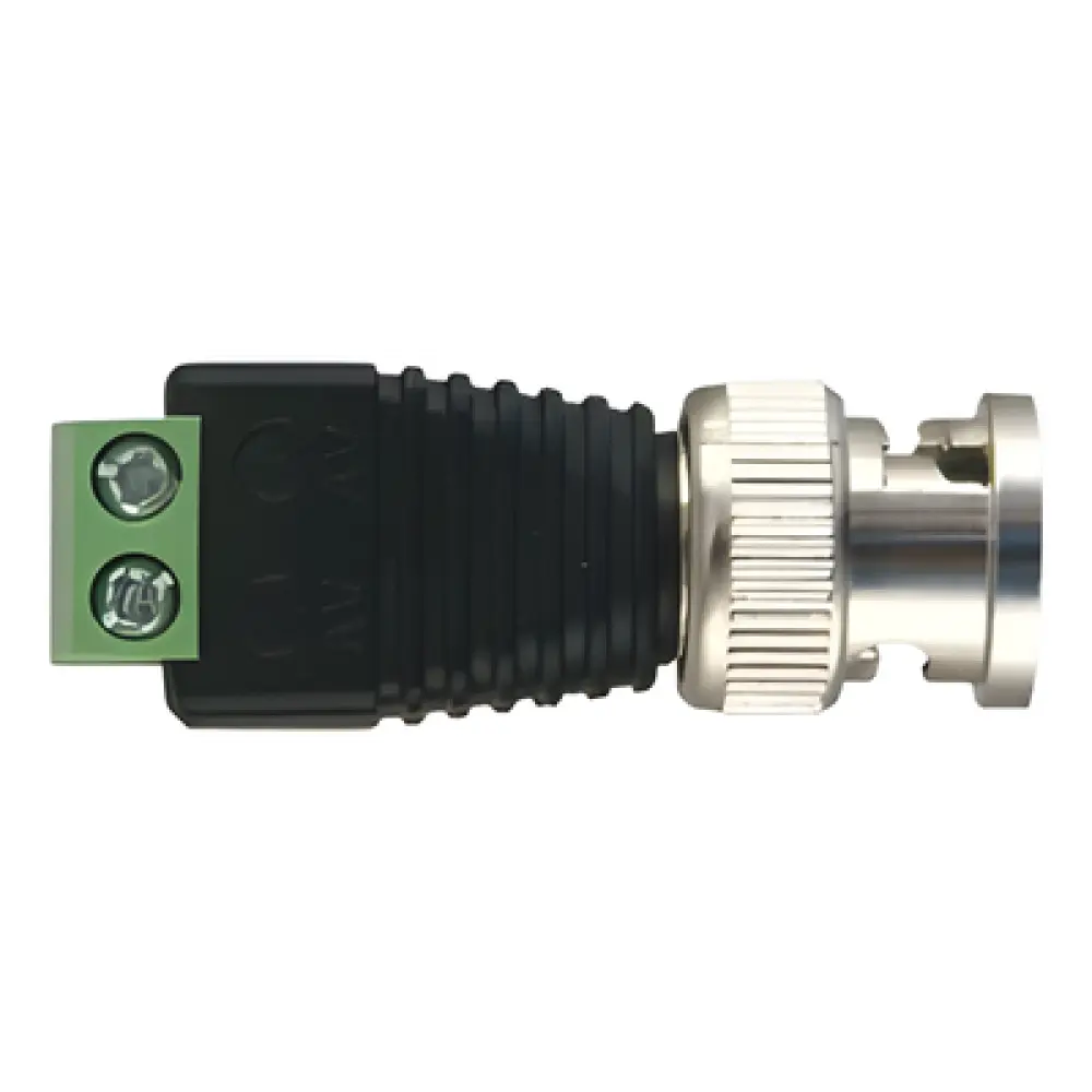 Adaptador BNC Macho / Terminales Tornillo / 75 Ohm / Cables AWG 26-14 / RG-59 / RG-6