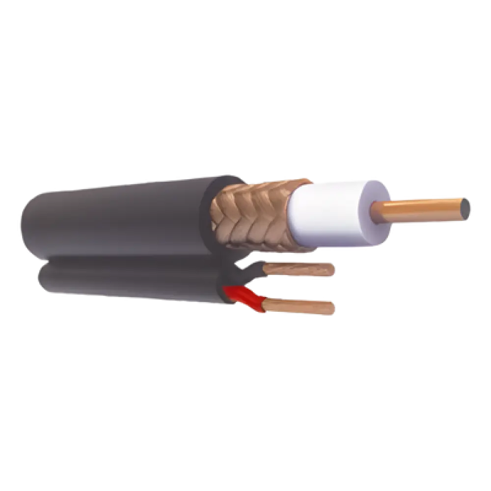 Cable Coaxial Siames / 305 m (1000 ft) / RG59 / CCA 90% / 20 AWG / Cobre Sólido / Intemperie HD