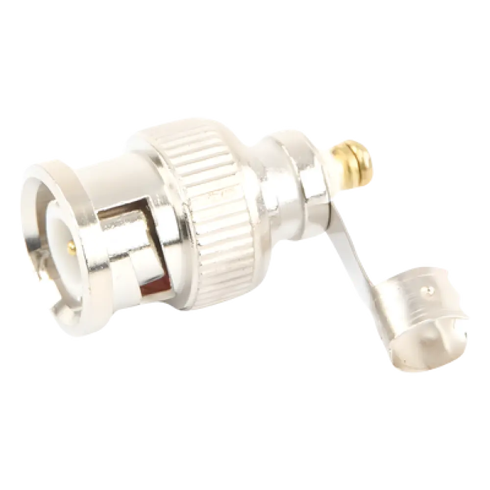 Conector BNC Macho / 75 Ohm / Base de Alivio PVC / Níquel-Oro-PTFE / RG-59 / 55 mm Longitud