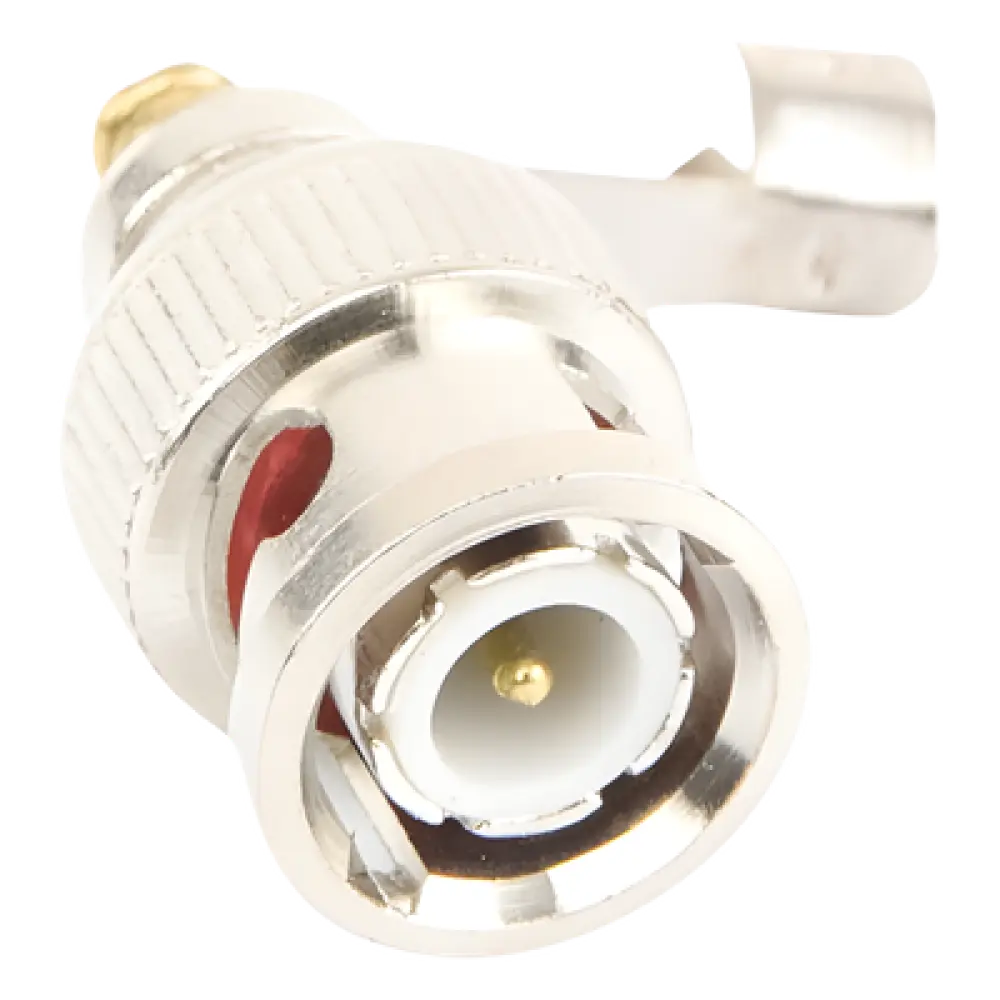 Conector BNC Macho / 75 Ohm / Base de Alivio PVC / Níquel-Oro-PTFE / RG-59 / 55 mm Longitud