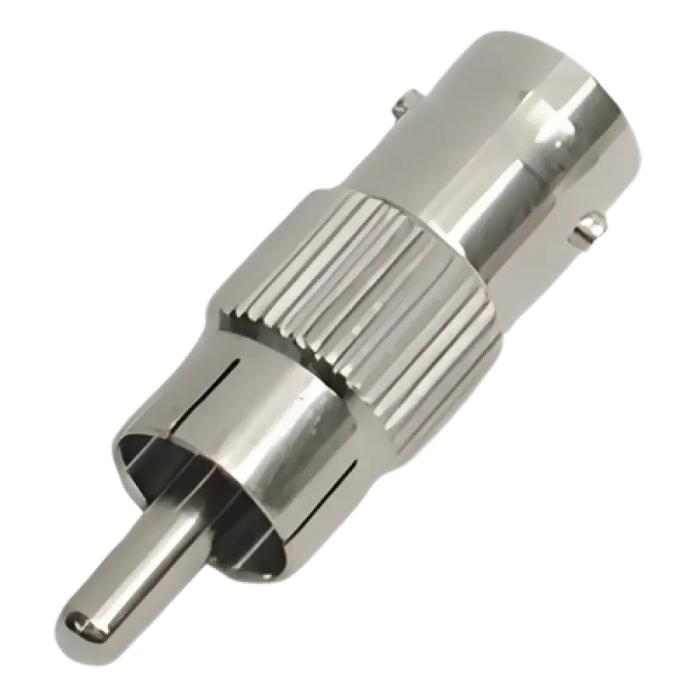 Adaptador en Línea / 75 Ohm / BNC Hembra a RCA Macho / 9.6 mm x 34 mm / 0.31 ft x 0.11 ft