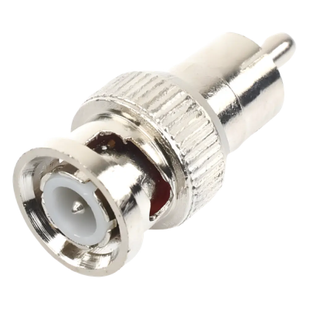 Adaptador en Línea / BNC Macho a RCA Macho / 75 Ohm / 13.9x35 mm / RG-59 y RG-6