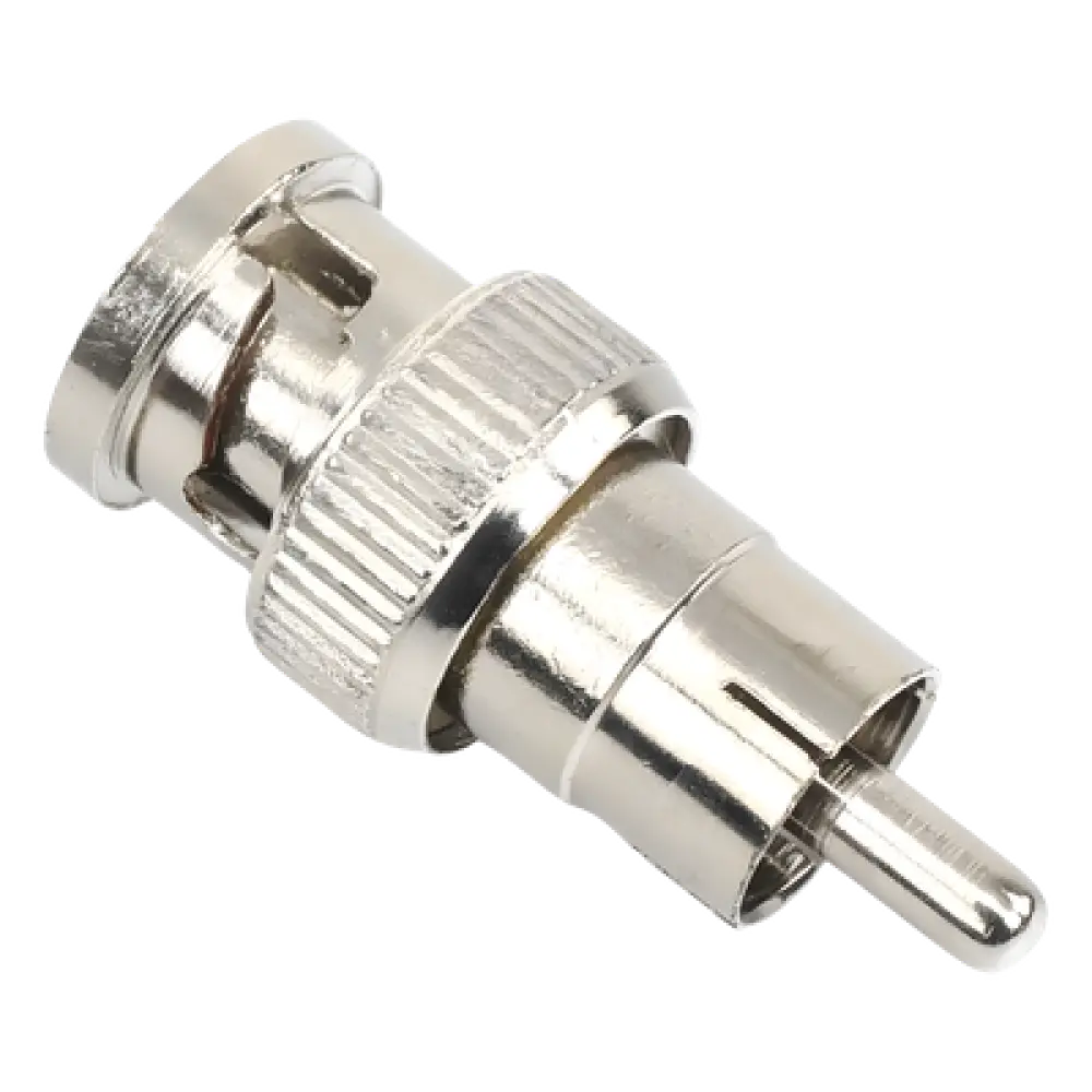 Adaptador en Línea / BNC Macho a RCA Macho / 75 Ohm / 13.9x35 mm / RG-59 y RG-6