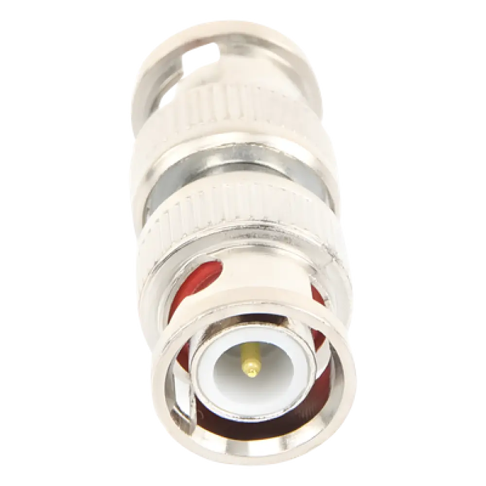 Adaptador Coaxial / BNC Macho a BNC Macho / 75 Ohm / Barril / Níquel-Oro-PTFE / 13.9 mm x 33.6 mm