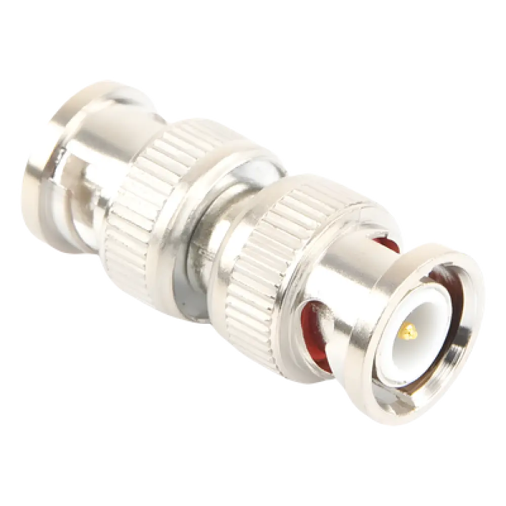 Adaptador Coaxial / BNC Macho a BNC Macho / 75 Ohm / Barril / Níquel-Oro-PTFE / 13.9 mm x 33.6 mm