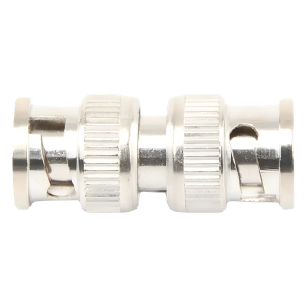 Adaptador Coaxial / BNC Macho a BNC Macho / 75 Ohm / Barril / Níquel-Oro-PTFE / 13.9 mm x 33.6 mm
