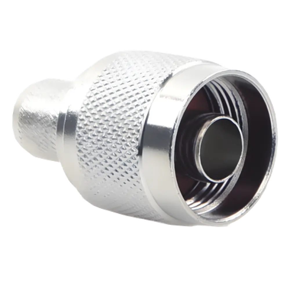Conector Coaxial N Macho / 75 Ohm / Montaje en Línea / RG-11 / Contacto Oro / Aislante Teflón
