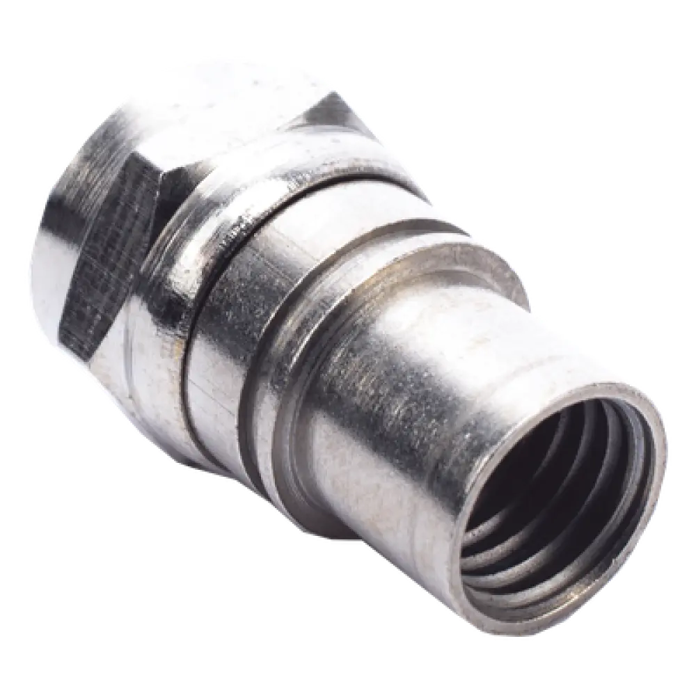 Conector F Macho / Plegable con Pin / Bronce Niquelado / Oro 24K / Teflón / RG-59