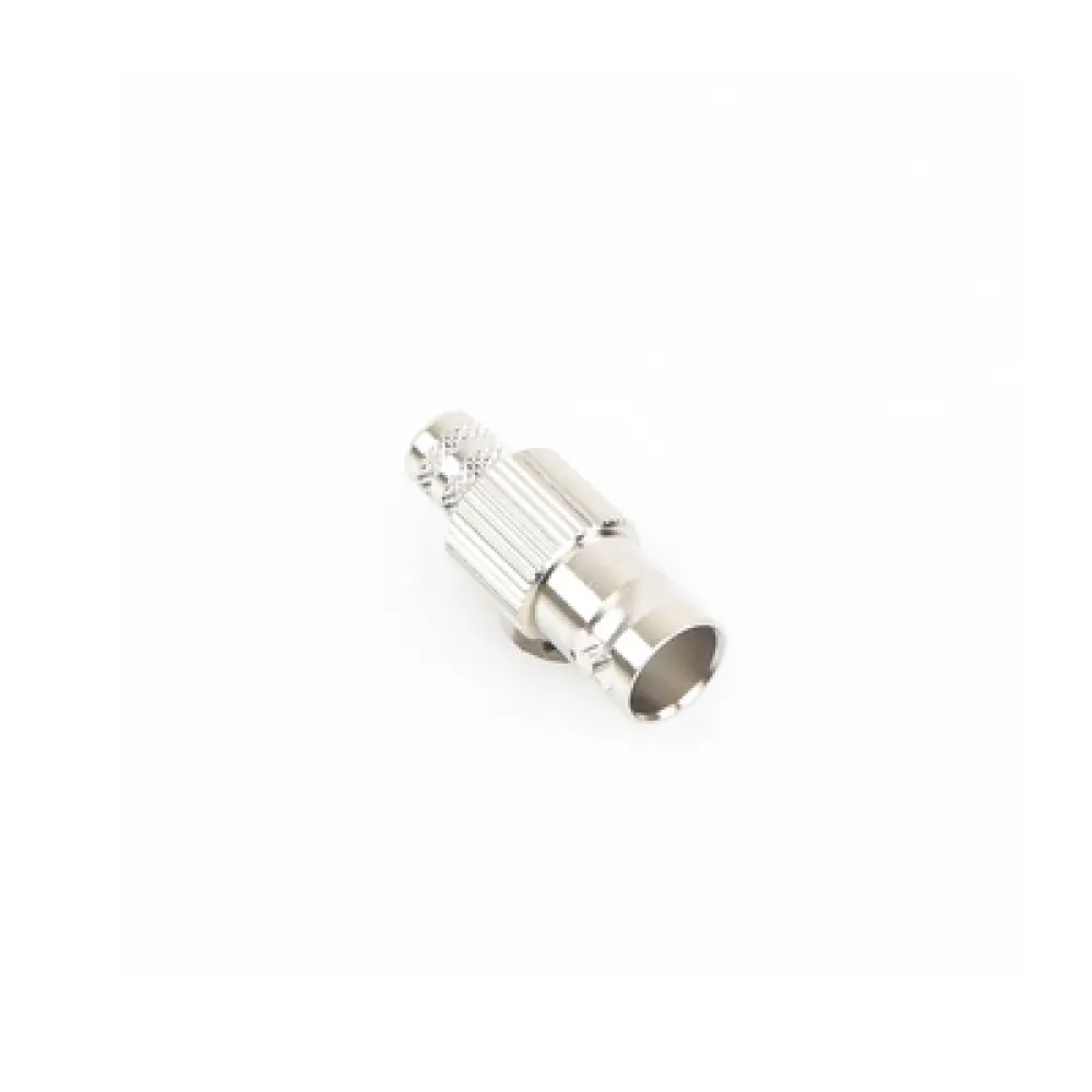 Conector Coaxial BNC Hembra / 75 Ohm / Anillo Plegable / RG-6/U / Níquel-Oro-Teflón / 25 mm