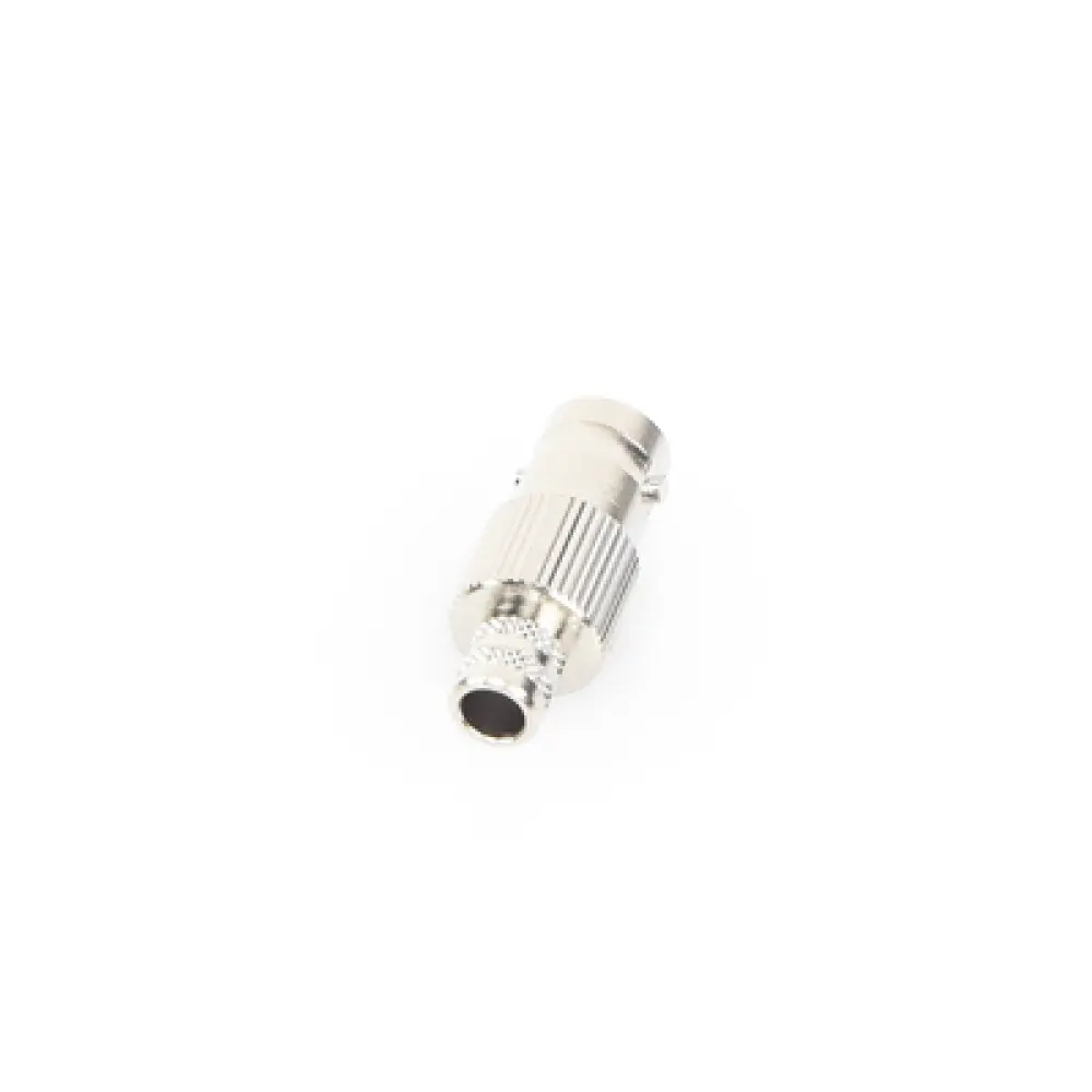Conector Coaxial BNC Hembra / 75 Ohm / Anillo Plegable / RG-6/U / Níquel-Oro-Teflón / 25 mm