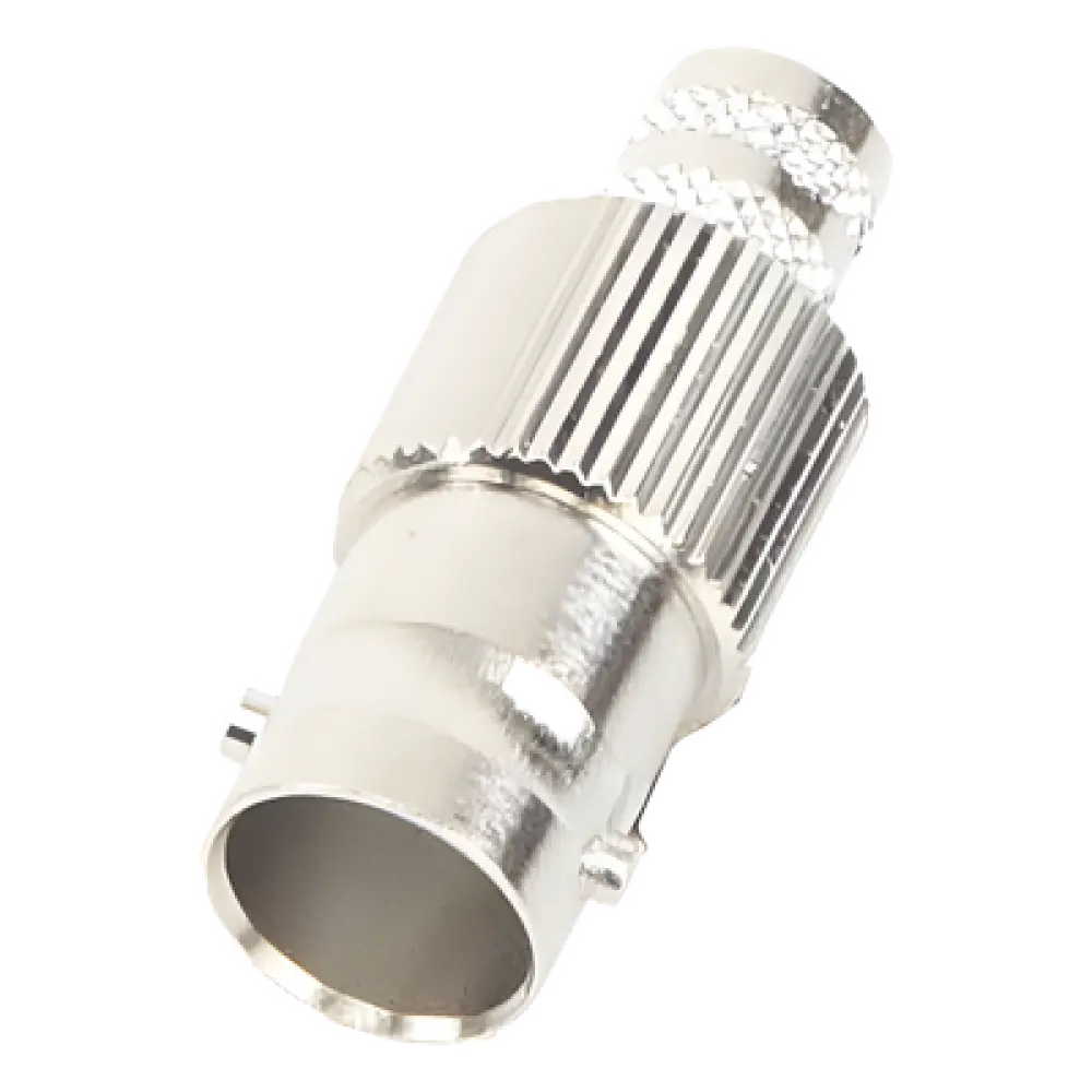 Conector Coaxial BNC Hembra / 75 Ohm / Anillo Plegable / RG-6/U / Níquel-Oro-Teflón / 25 mm