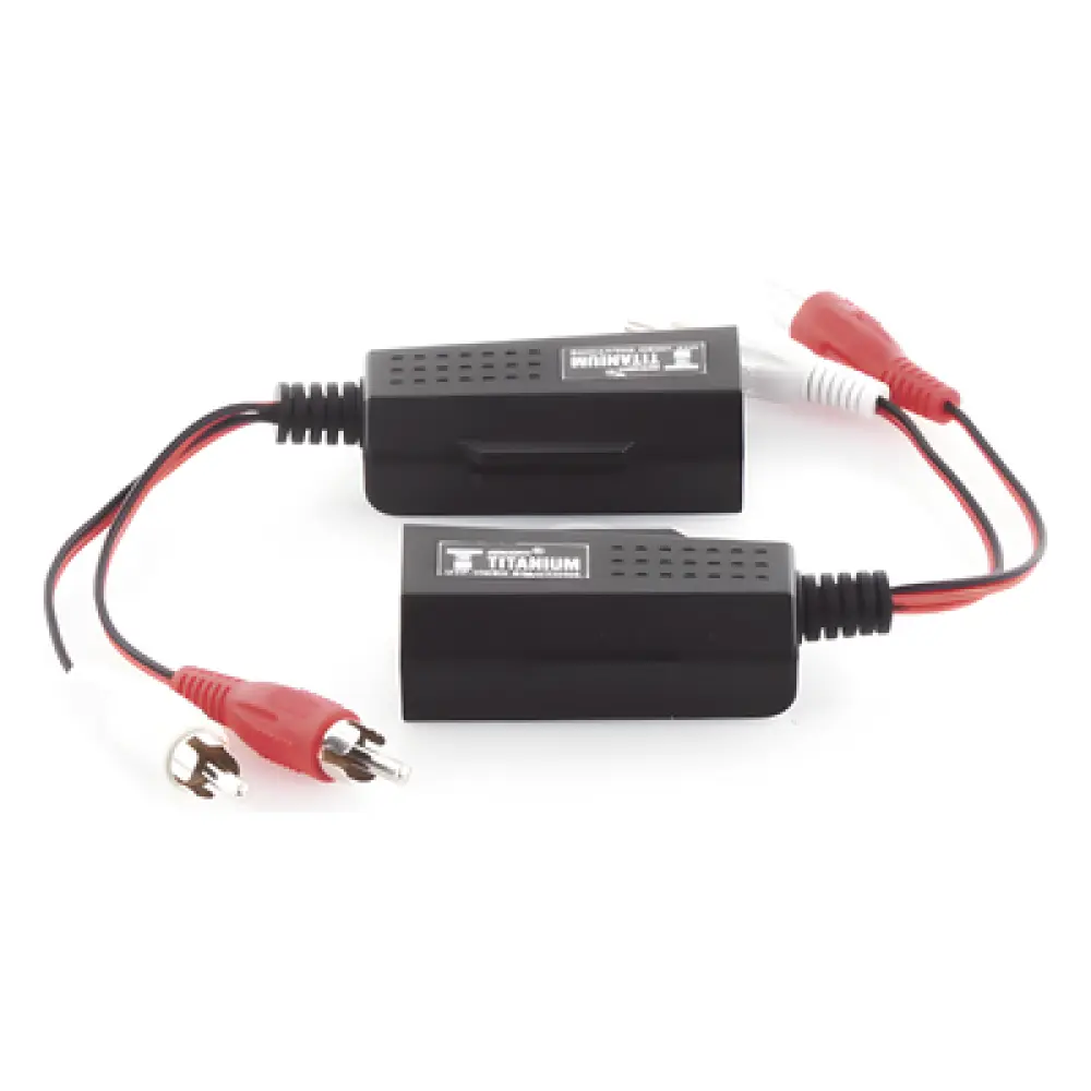 Balun Extensor de Audio / 800 m (2625 pies) / RCA a RJ45 / CAT5-6 / Protección TVS Grado 3 / 60 dB Rechazo Diafonía