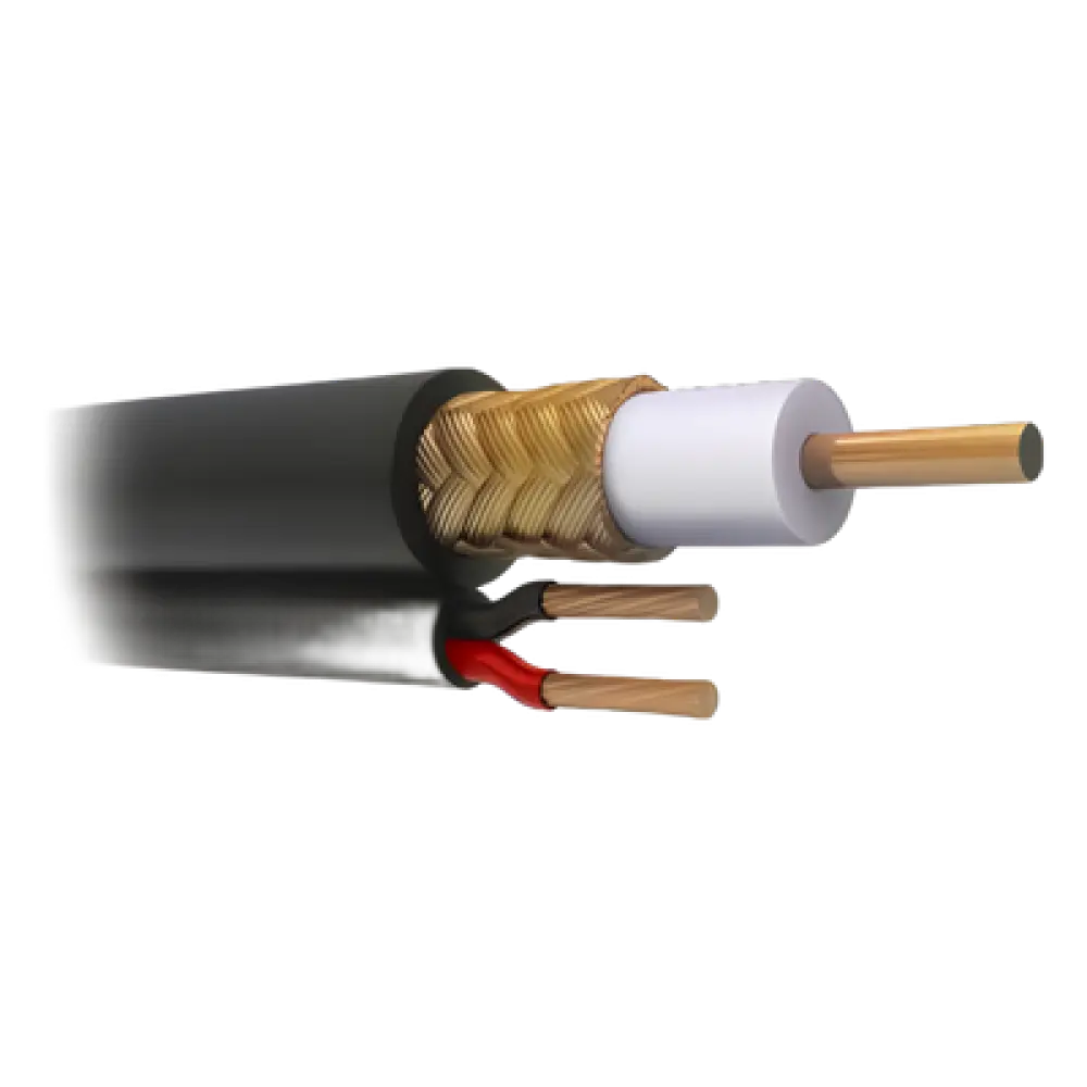 Cable Coaxial Siamés RG59 / 305 m (1000 ft) / Malla Cobre 96% / SFS HD / Intemperie