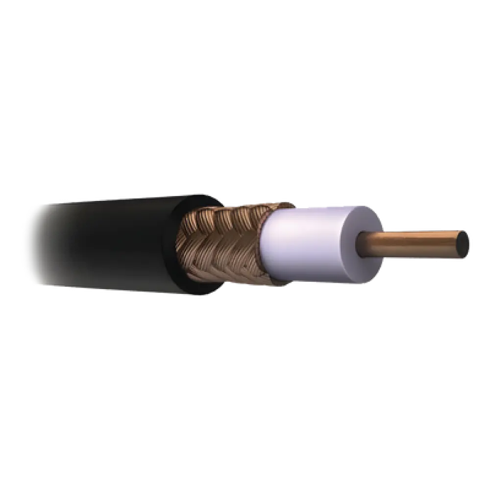 Cable Coaxial RG11/U / 305 m (1000 ft) / AWG 14 / PE Espumado / Blindaje 60% / Intemperie / Video Vigilancia