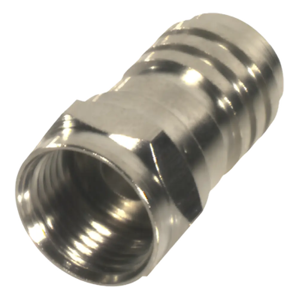 Conector Coaxial F Macho / Plegable / RG-59/U / 75 Ohm / Cuerpo Níquel / 24 mm