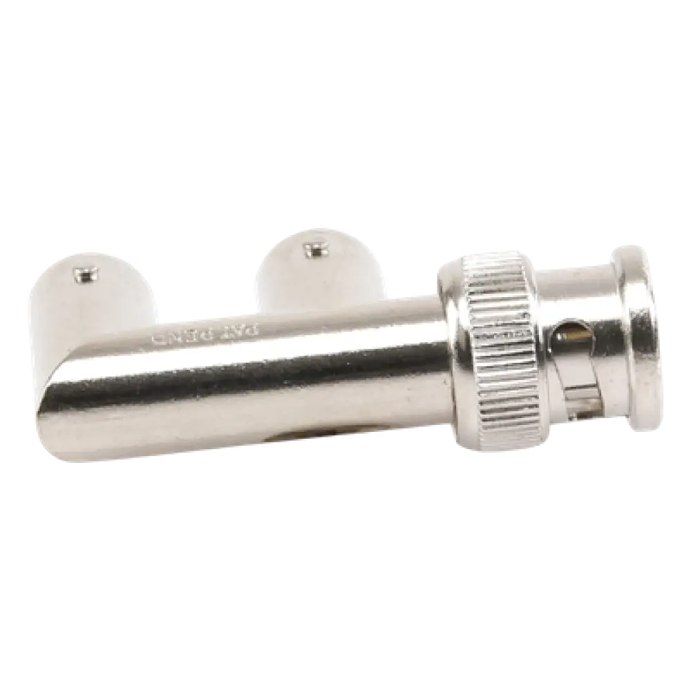 Adaptador RF / BNC Macho a Doble BNC Hembra / 75 Ohm / Splitter en F / Contacto Oro 24k / Aislante Delrin