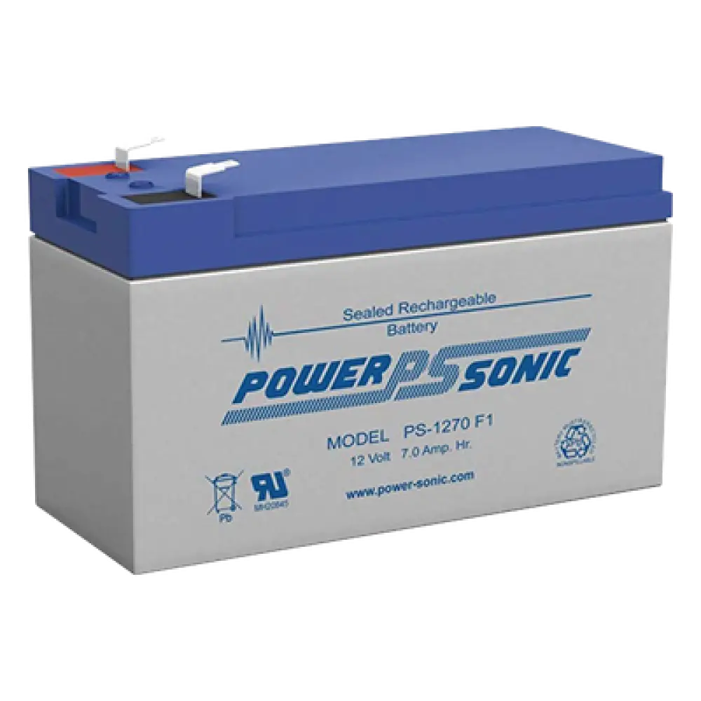 Batería de Respaldo / 12V / 7 Ah / Tecnología AGM/VRLA / Terminales F1 / 5 Años Vida Útil / UL Reconocida