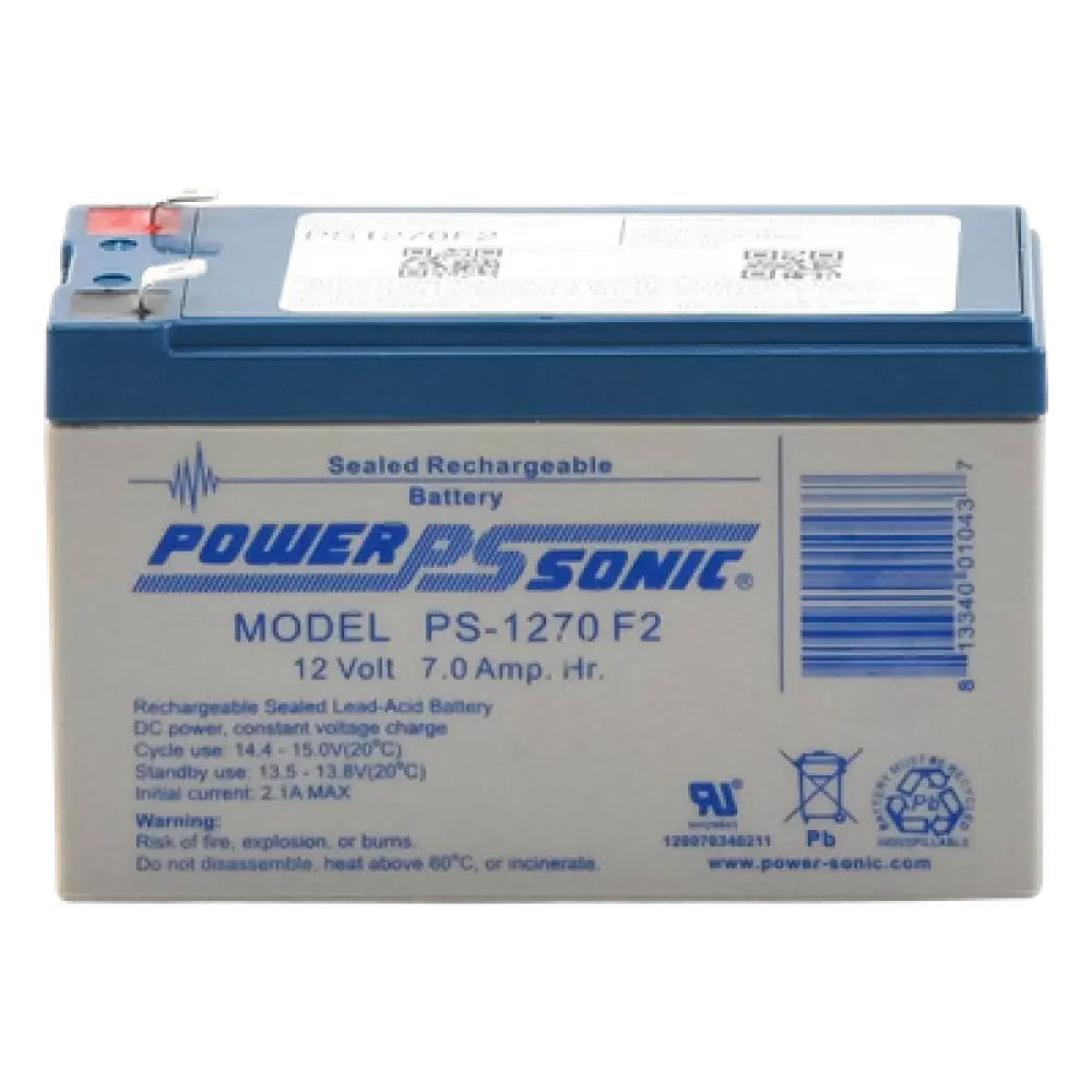 Batería de Respaldo AGM/VRLA / 12V / 12 Ah / Terminales F2 / 5 Años Vida Útil / Sin Mantenimiento
