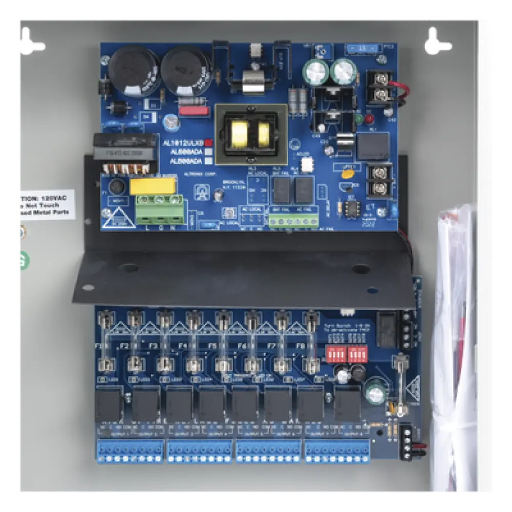 Fuente de Poder con Respaldo / 12 VCC / 10 A / 240 W / 115 VCA / 8 Salidas Independientes / 8 Entradas de Control