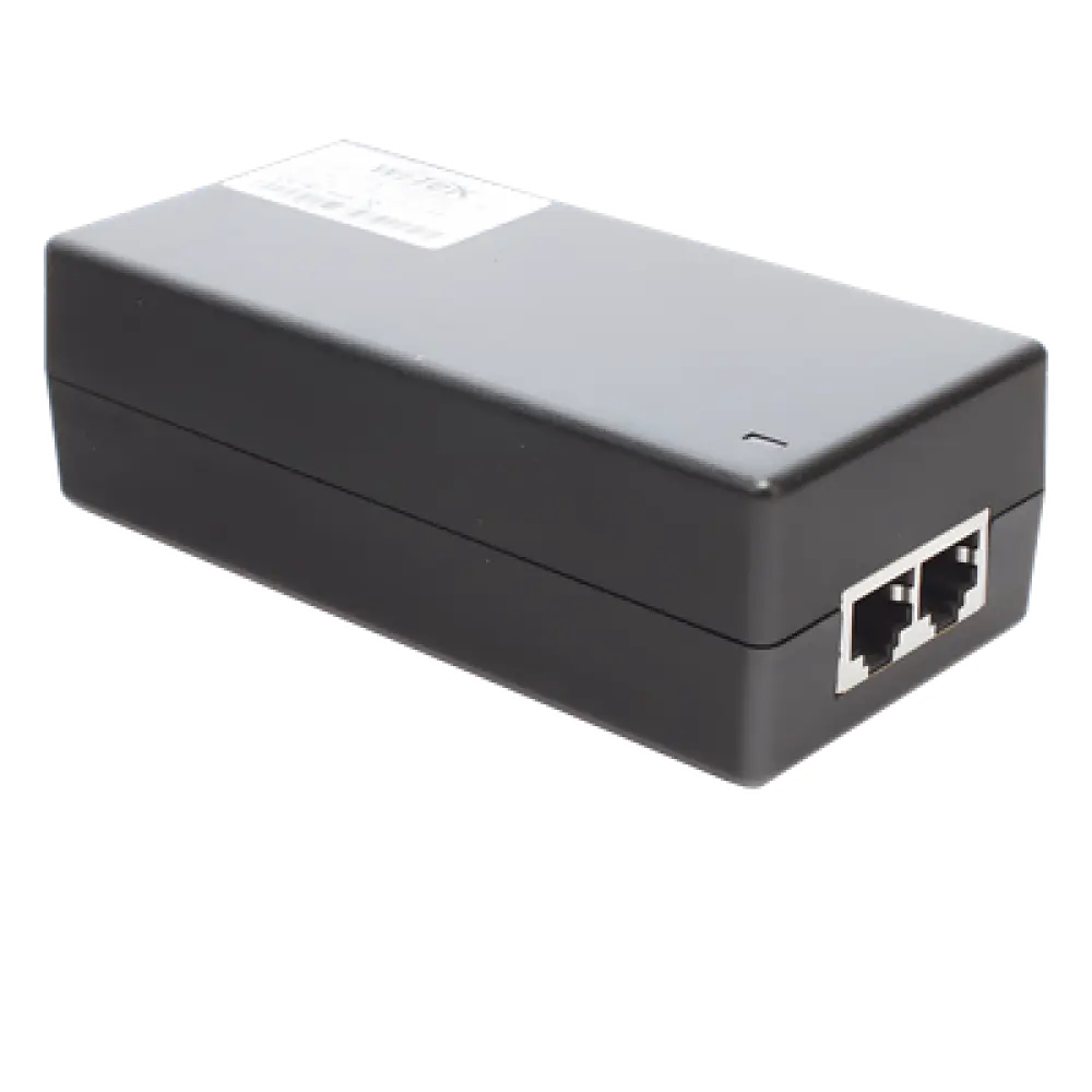 Inyector PoE / Hi-PoE 60 W / Gigabit 2 Gbps / 2 Puertos / Alcance 100 m (328 ft) / Interior / Plug and Play