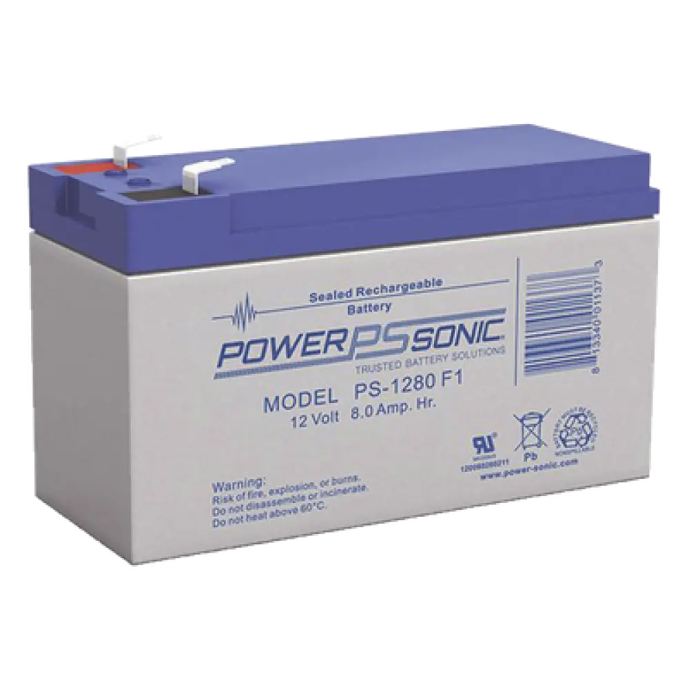 Batería de Respaldo AGM/VRLA / 12V / 8 Ah / Terminales F1 / Vida Útil 5 Años / Reconocimiento UL