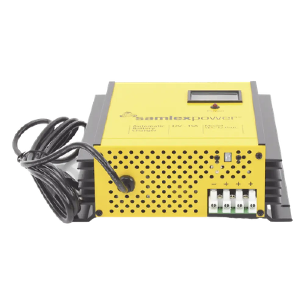 Cargador de Baterías de Plomo Ácido / 12 V / 15 A / Bancos 100 a 200 Ah / Operación Automática / Fuente de Poder y Respaldo CD