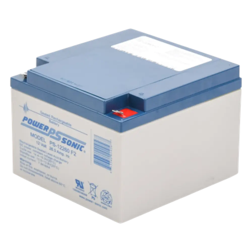 Batería de Respaldo AGM/VRLA / 12V / 26Ah / Terminales F2 / 5 Años Vida Útil / UL Reconocida