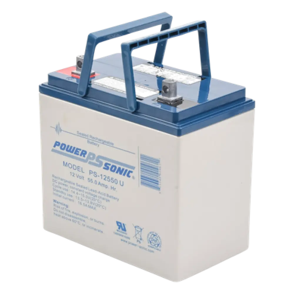 Batería AGM/VRLA / 12V / 55Ah @20hr / Terminales U / 5 Años Vida Útil / UL / Sin Mantenimiento
