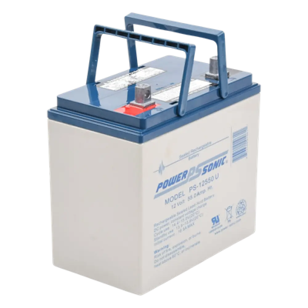 Batería AGM/VRLA / 12V / 55Ah @20hr / Terminales U / 5 Años Vida Útil / UL / Sin Mantenimiento