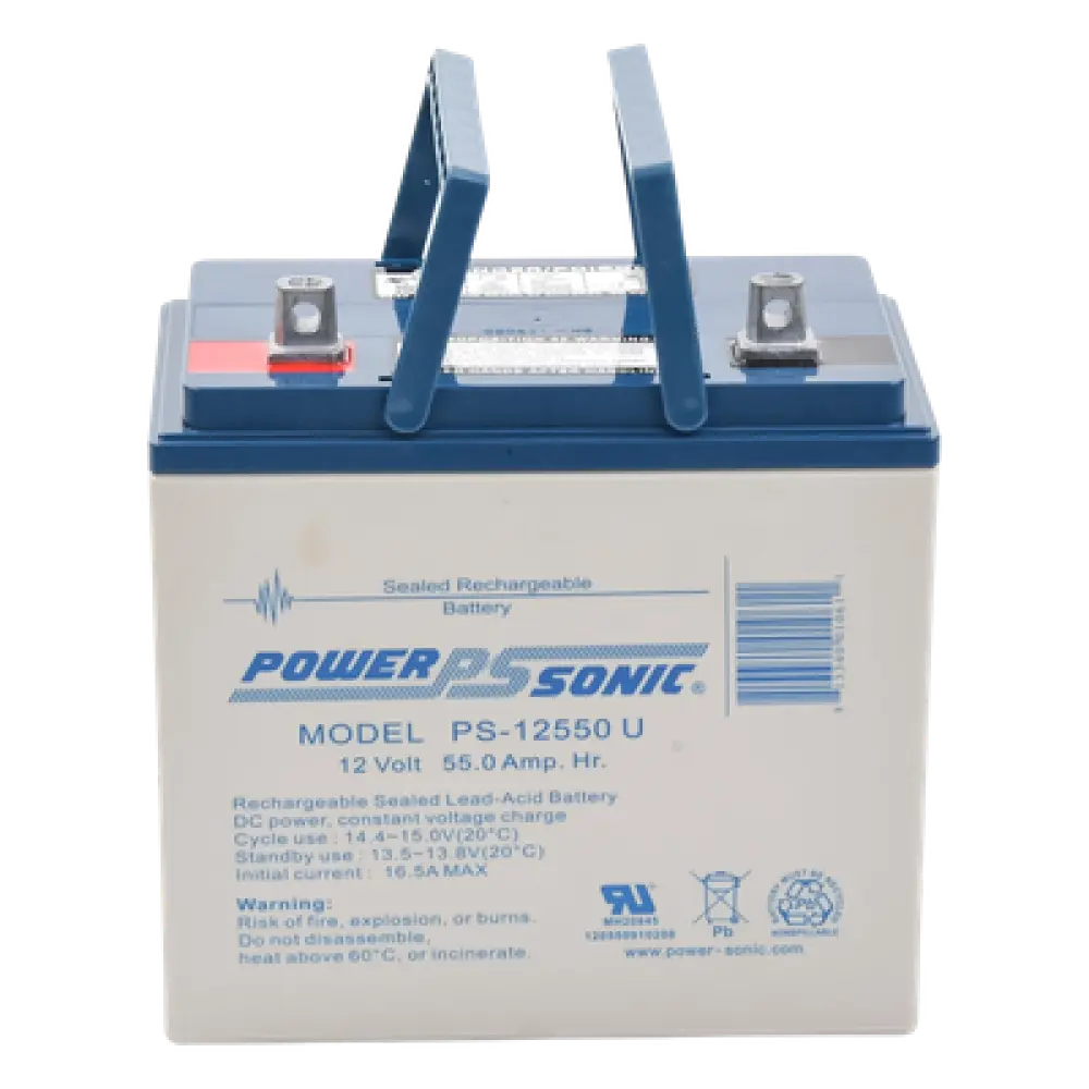 Batería AGM/VRLA / 12V / 55Ah @20hr / Terminales U / 5 Años Vida Útil / UL / Sin Mantenimiento