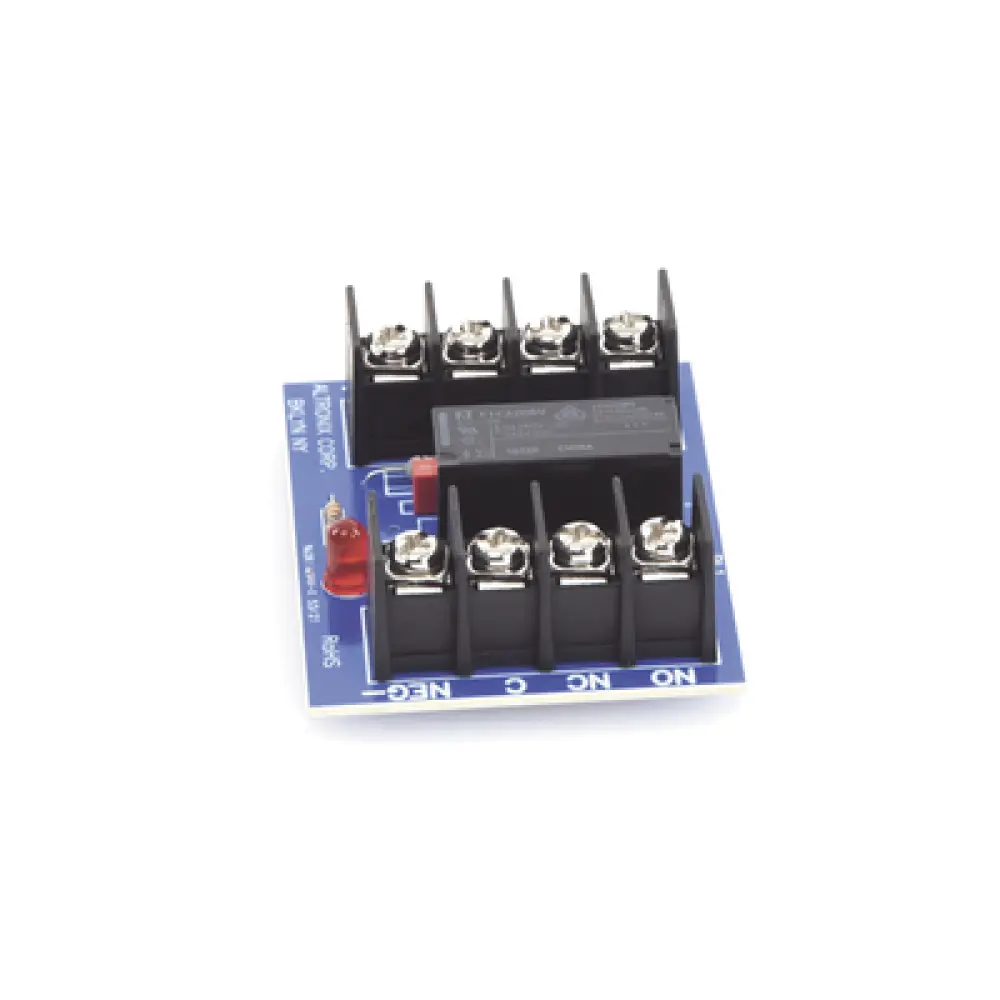 Relé DPDT / Entrada 6 o 12 VDC / Contactos 5A/220 VAC o 28 VDC / Consumo 120 mA / LED de Activación
